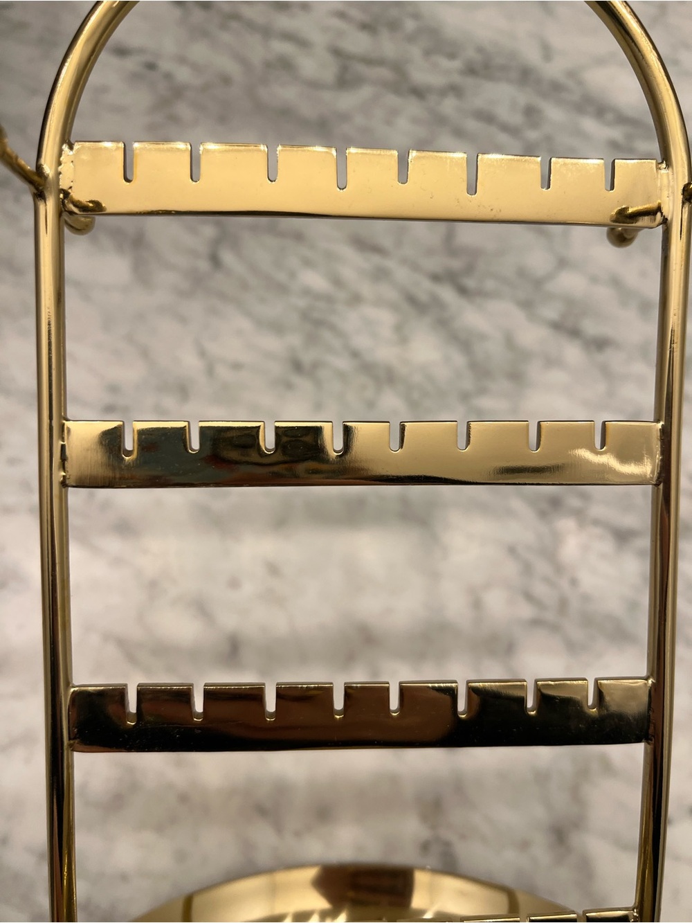 Pottery Barn Gold Jewelry Holder Stand with Tray - Picture 2 of 5